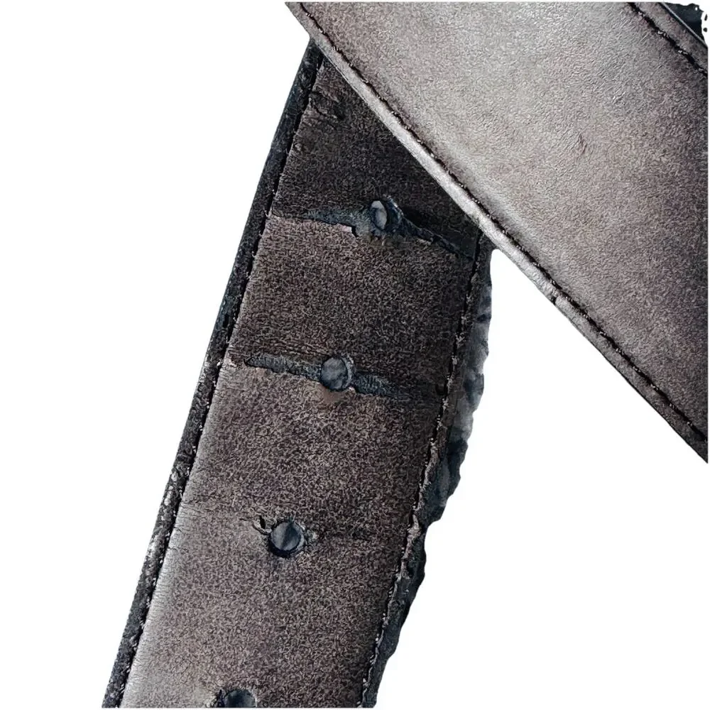 Levi's Mens Brown Synthetic Leather Belt Silver Metal Buckle Sz L 38-40